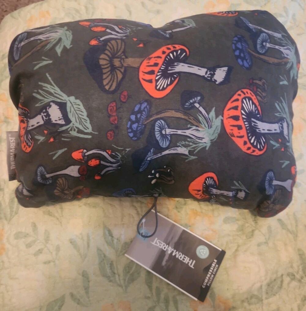Therm-a-Rest Compressible Camping and Backpacking Pillow, Fun Guy Print, Large